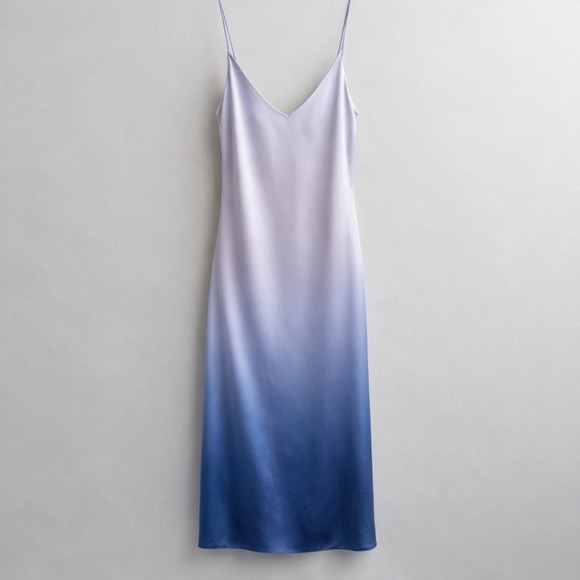 Reformation Dresses & Skirts - Reformation Ombré Sofia 100% Silk Slip Midi Dress Blue Lavender size 0 $278 Prom